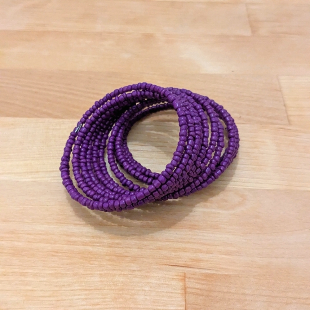 Purple Spiral Wire Bracelet